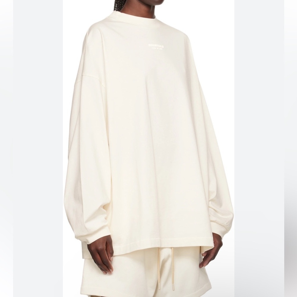 Fog Essentials Fear Of God White Oversize Long Sleeve Tee T-shirt Size Medium